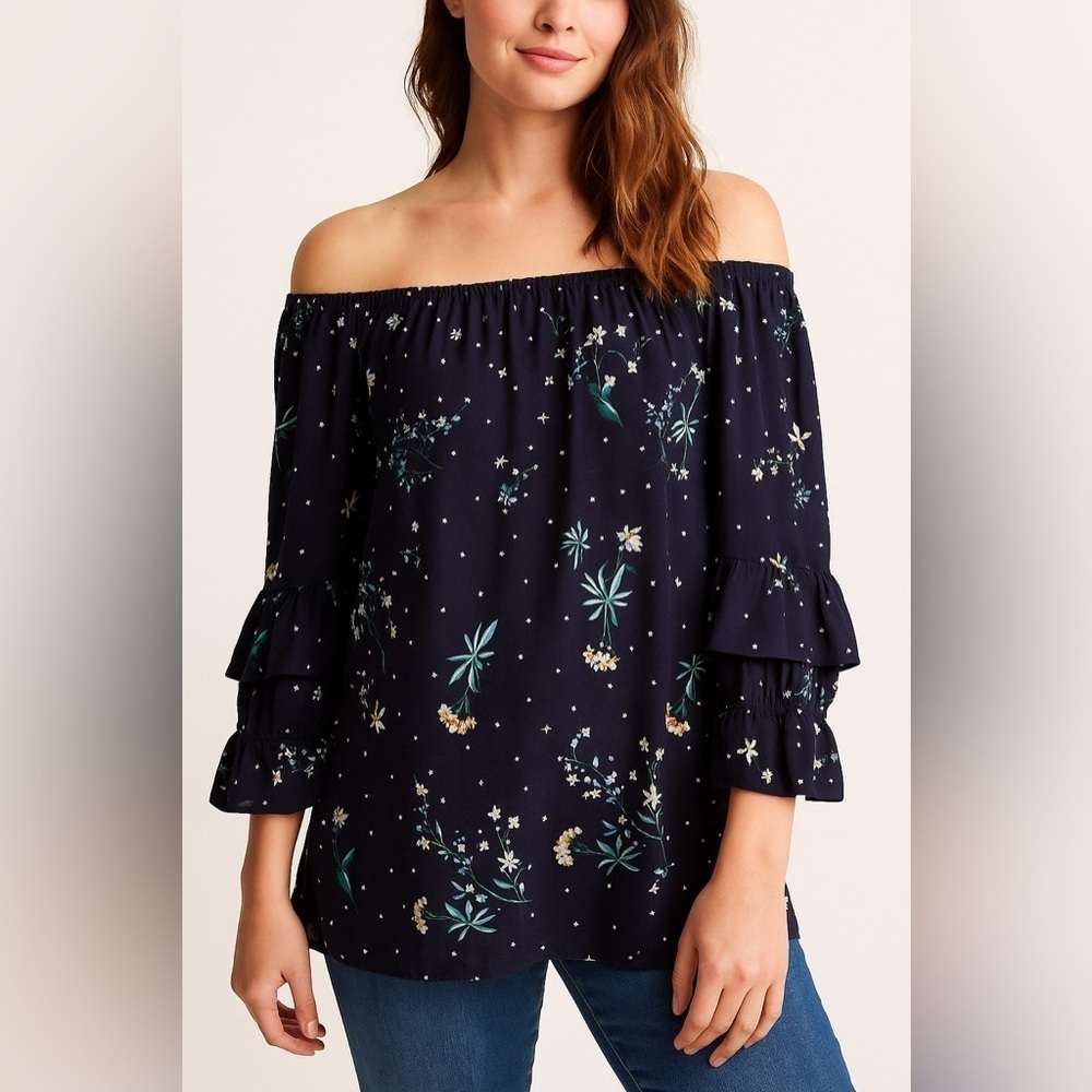 LASCANA Floral Off-Shoulder Blouse